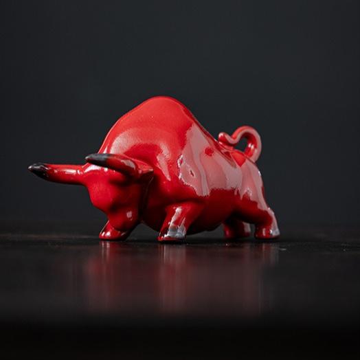 Keramisk Lycklig Ko Prydnad Maskot Hem Vardagsrumsprydnad Tolv Stjärntecken Oxens År Gåvor Tebord Tehusdjur