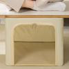 35L Clear Window Storage Box Oxford Cloth Steel Frame Foldable Closet Organizer