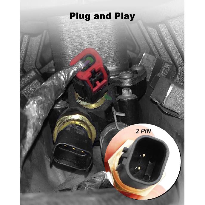 Coolant Temperature Sensor Water Temperature Sensor Fit for Chrysler/Dodge/RAM/Jeep 68164627AA 2 Pin