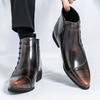 High Quality Chelsea Mens Boots British Retro Trendy Suit Business Leather Ankle Boots for Men Comfort Knight Boots Botas Hombre