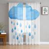 Cartoon Wolken En Sterren Transparant Gordijn Voor Woonkamer Slaapkamer Voile Drapage Keukenraam Tule Gordijnen Home Essentials