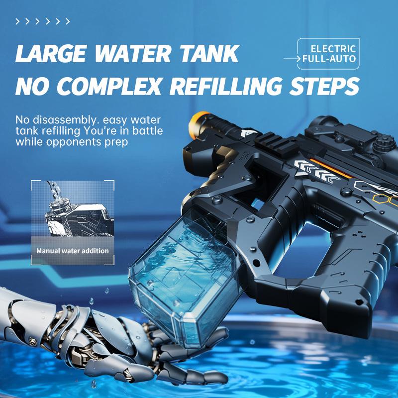 Interstellar Victor Auto Water Gun - Rechargeable W/ Scope, Light & Charger. Summer Battle Plaything For Kids 6+