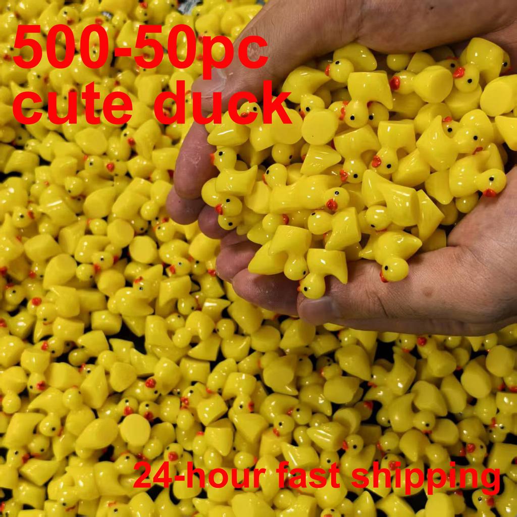 500/50 Pezzi/Set Anatre in Miniatura di Resina Anatroccoli Piccoli Figure Miniature all'Ingrosso Ciondoli Anatroccoli Per Festa, Decorazioni per Micro Paesaggi Fai da Te