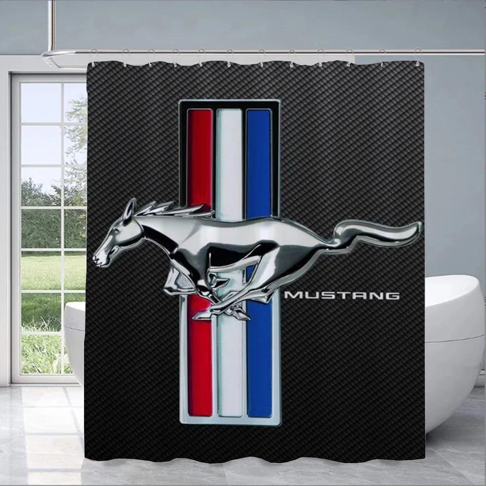 M-Mustang CarS Curtains in the Bathroom Curtain Shower Folding Partition Accessories Bath Bedrooms Houses Rooms Quarto Home Se