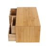 Bamboo Desk Drawer Organizer Tabletop Storage Cabinet Corner Desk Organizer W/3 Drawers for Home Office Supplies,33*19*16cm