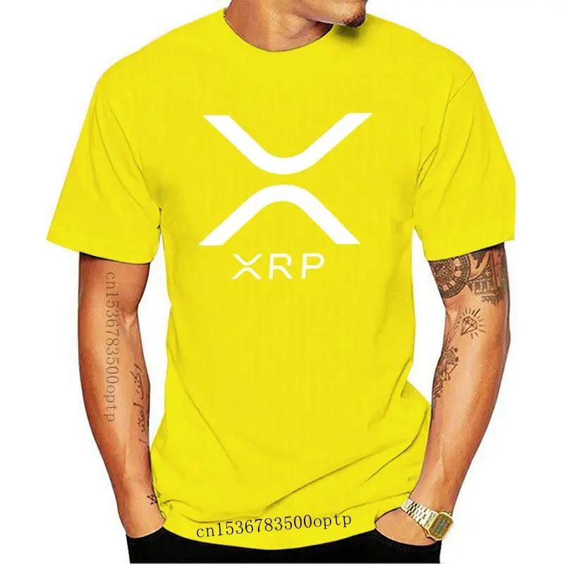 100% Cotton O-neck Custom Printed Men T Shirt Ripple XRP New Logo Crypto Currency Bitcoin Hodl T-Shirt Top Tee Plus Size