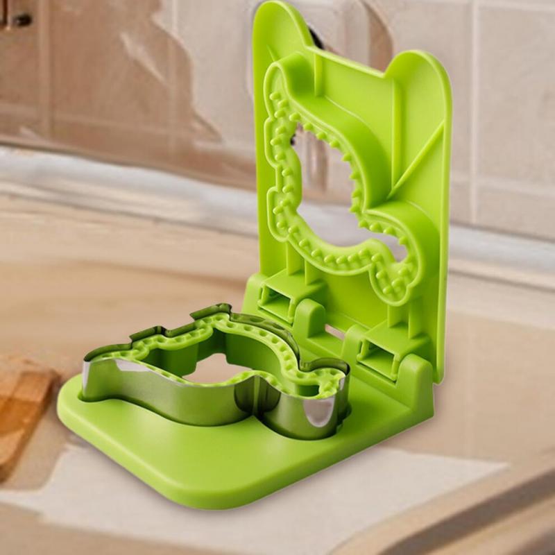 Sandwich Maker and Sealer, Crust Cutter Sandwich Crimper, Green Portable Sandwich Maker for Bread, Burgers, and Cakes