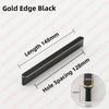 NAIERDI American Style Black Cabinet Handles Aluminum Alloy  Long Furniture Handle Kitchen Cupboard Pulls Drawer Knobs Hardware