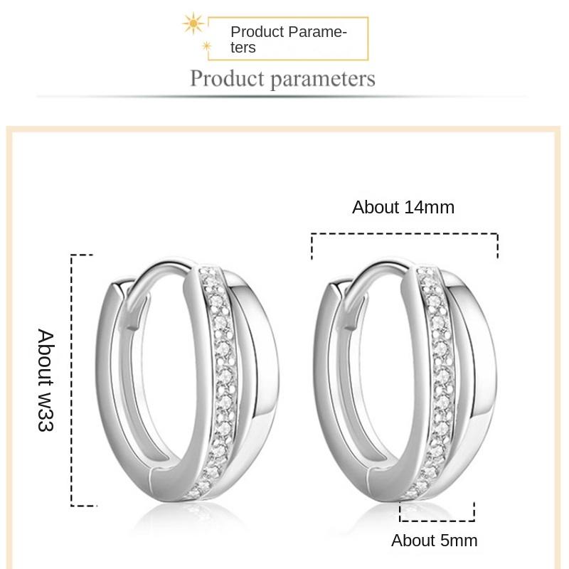 Neue trendige Ohrringe für Frauen, Zirkon, einfache kleine hohle Ohrschnalle, Charm-Ohrringe