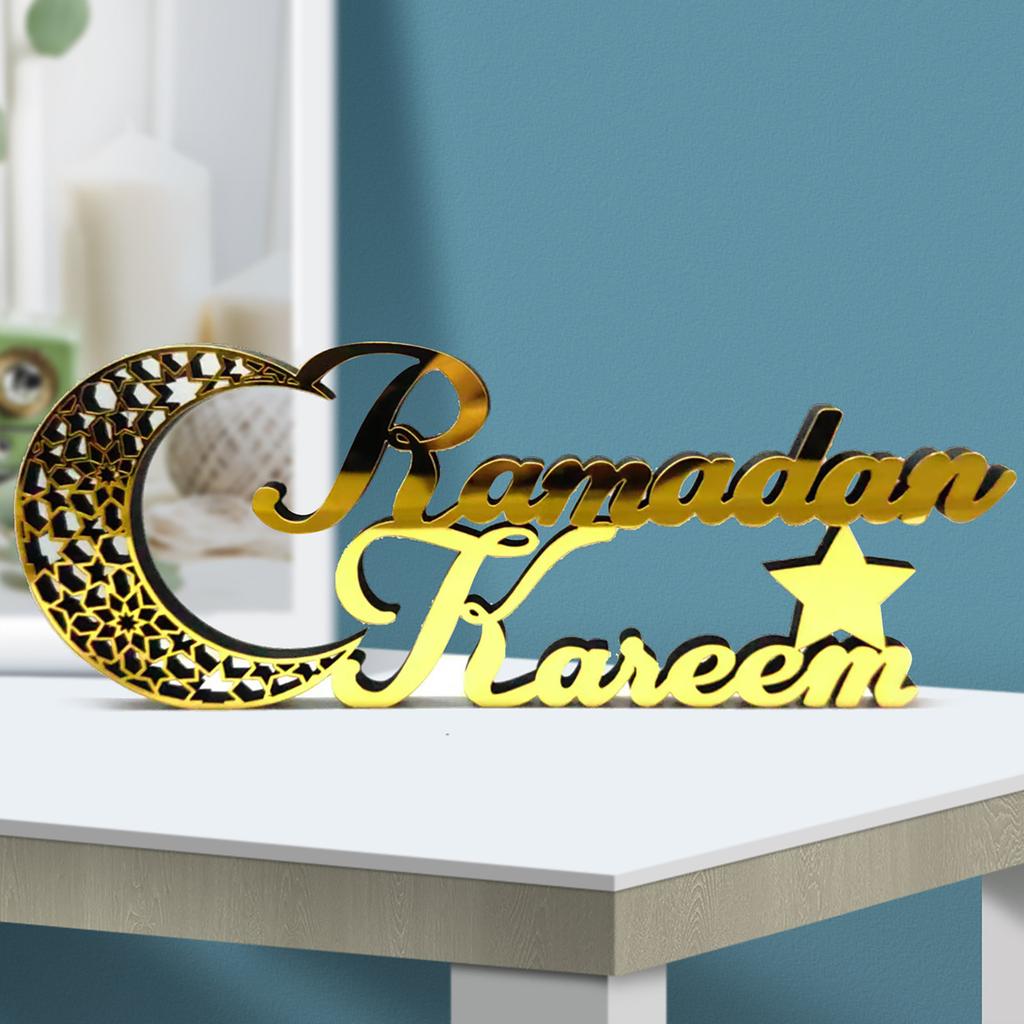 Ramadan Mubarak Acryl Ornamente Ramadan Kareem Dekoration 2025 Eid Mubarak Islamische Muslimische Partydeko Eid Al-Fitr Zubehör