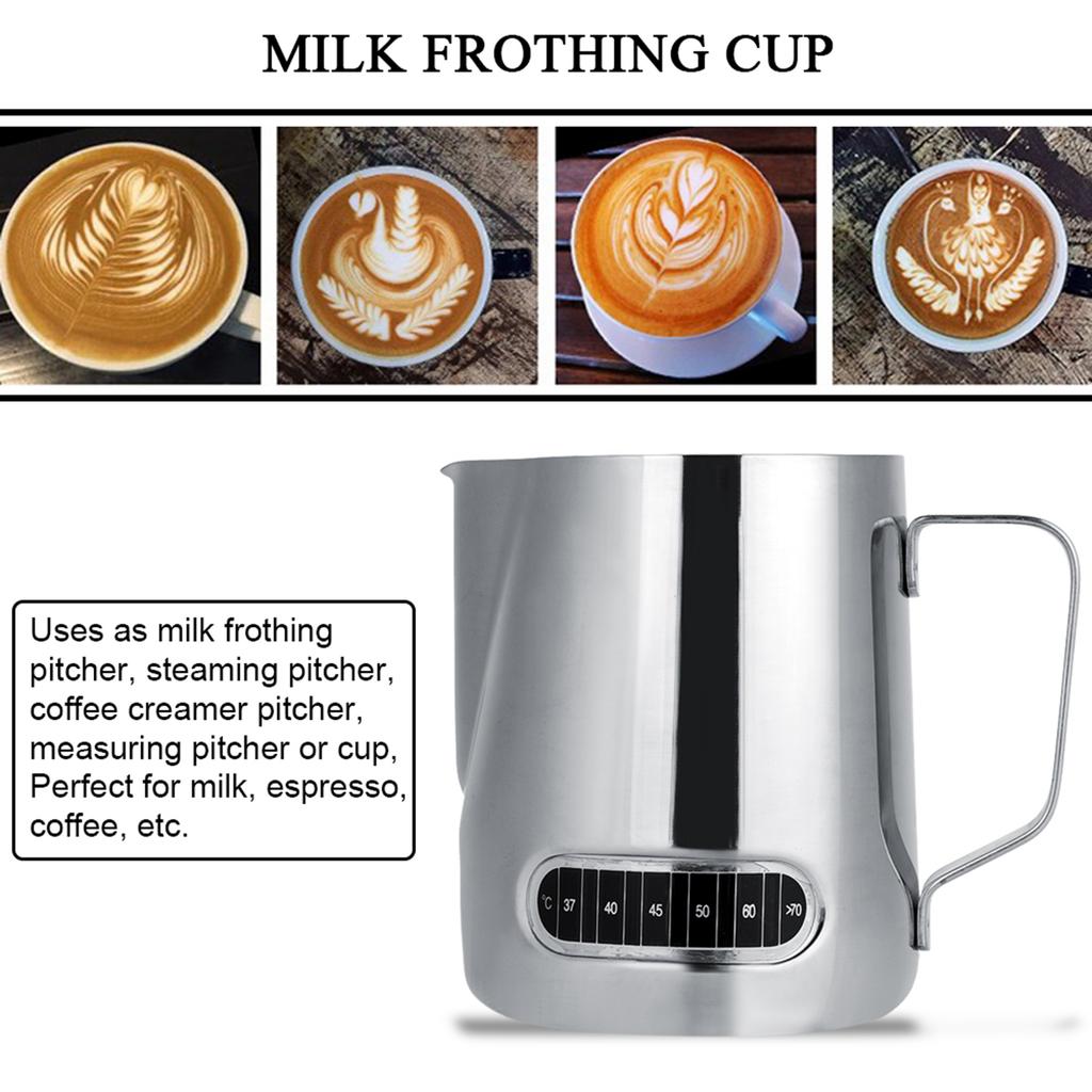 600ml Stainless Steel Milk Frothing Pitcher Espresso Coffee Cup Mugs with Measurement