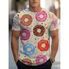 Sweet Ice Cream Colorful Print Graphic T-shirt Kid Casual Cute Candy Design Short Sleeve T Shirts Street Harajuku Trend New Tee