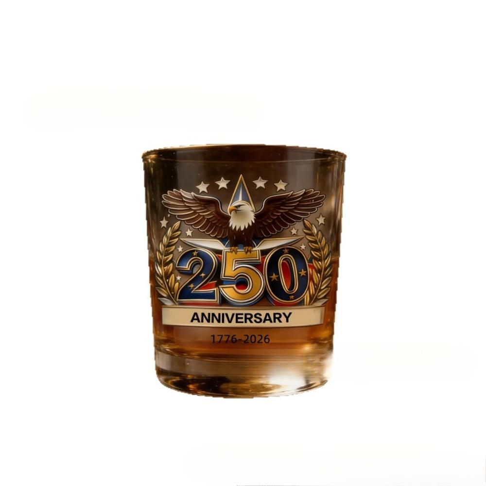 250th Anniversary Whiskey Glass Gift Commemorative Glass for Bourbon and Wine As A Collectible Dining Tables