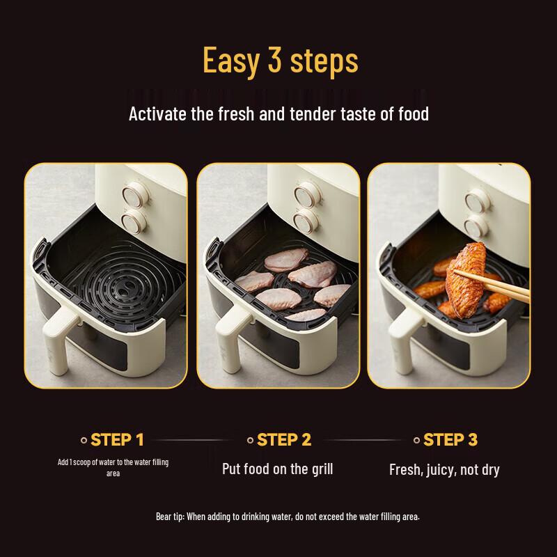 Bear 5L Multi-functional Hot Air Fryer CN plug (adapter included)