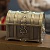 Medium European-Style Tin Pirate Treasure Chest for Jewelry or Wedding Gift