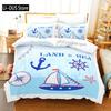 Marine Anchor Pattern Duvet Cover Set Fashion Bedding Set Ultra Soft Quilt Cover And Pillowcases For Kids Teens Boys Bedroom