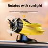 Creative Car Solar Airplane Ornaments 360° Rotary Solar Powered Aircraft Ornaments  Woman Man