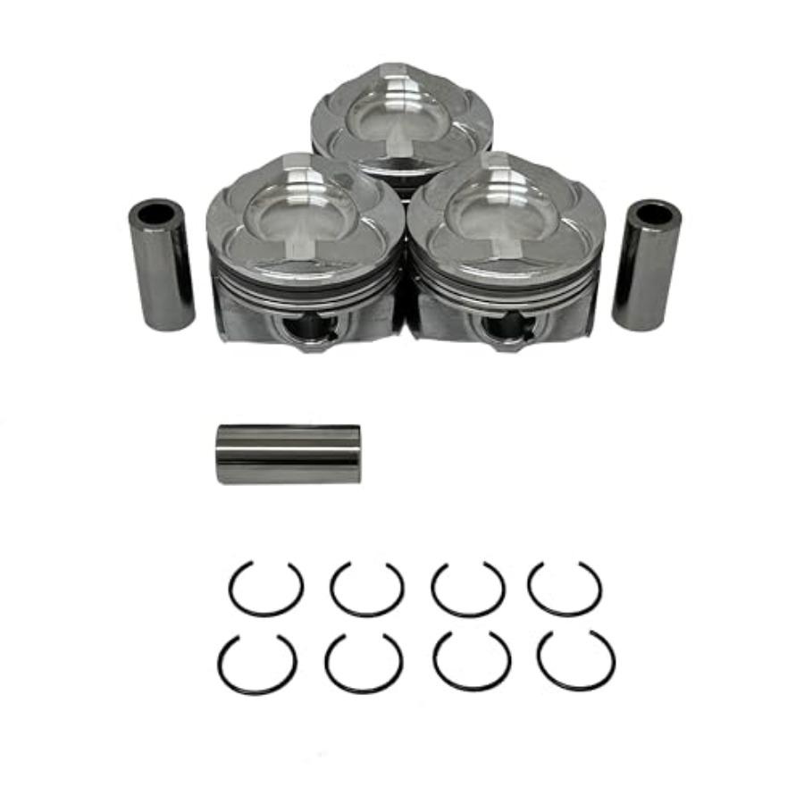 PRK4311 Piston and Ring Kit Compatible with 20142025 Ford EcoSport Fiesta Focus 1.0L L3 12V DOHC 999cc Engine HighPerformance W