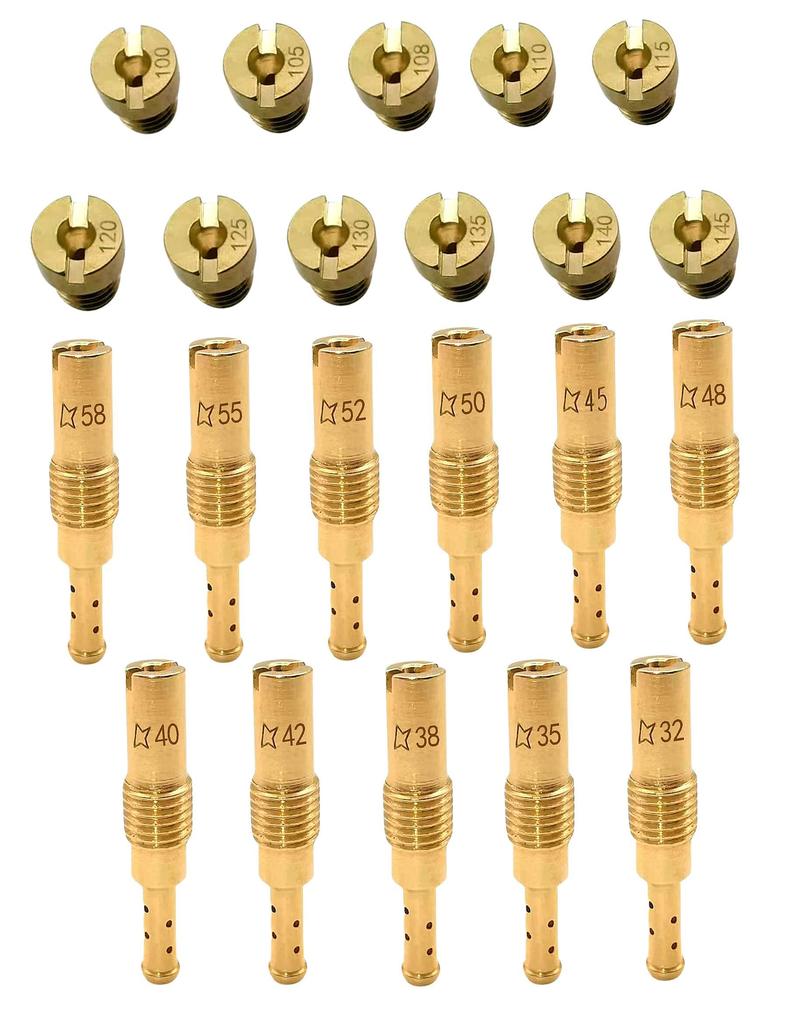 YAMAKATO Aftermarket 22pcs Carburetor Jet Kit 11 Main Jets 11 Slow Jets for Nibi