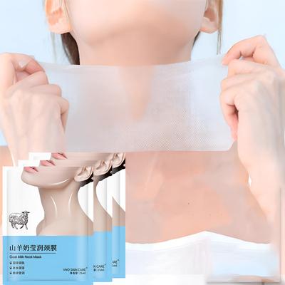 1/5/10 Stück Ziegenmilch-Halsmaske, Kollagen, straffende Anti-Falten-Bleaching-Anti-Aging-Maske, Schönheit, feuchtigkeitsspendender Lift, straffende Hals-Hautpflege