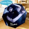 Custom Name Wednesday Umbrella Folding Umbrella, Automatic Umbrella 8-Frame for Travel, Casual Lightweight Birthday Christmas Gift
