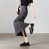 High-waisted Polka Dot Split Skirt