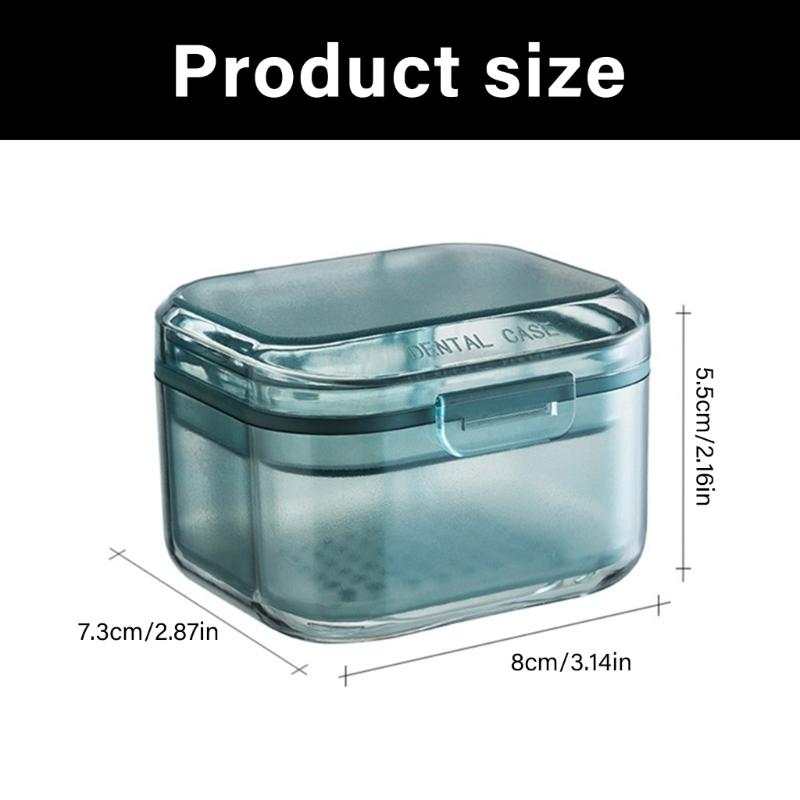 Leakproof Retainer Box Hygienic Travel Denture Container Compact Lightweight For Daily Use