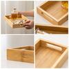 Rectangular Bamboo Wooden Tray With Handle Dessert Pallet Decorate Tray Serving Tray  Coffee Table
