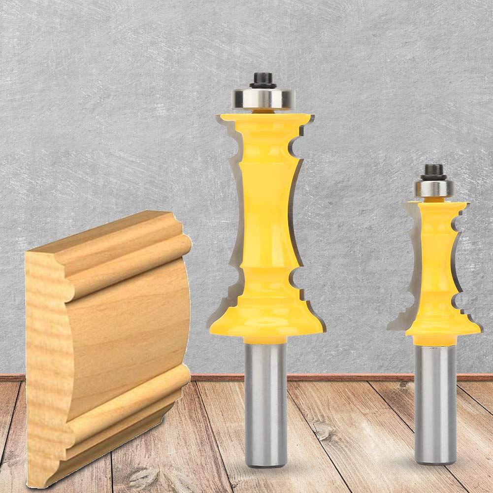 2pcs Crown Molding Router Bit 1/2 Inch Shank Router Bit Woodworking Tool Woodworking Milling Cutter Milling Tool Milling Cutter
