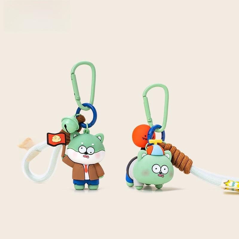 Zombies Vs Plants Dog Flag Balloon Roadblock Funny Cartoon Keychain Pendant