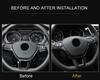 For Volkswagen VW Tiguan MK2 Golf 7 Polo T-Cross T-Roc Jetta 2017-2019 Car Steering Wheel Panel Trim Button Cover Frame Decor