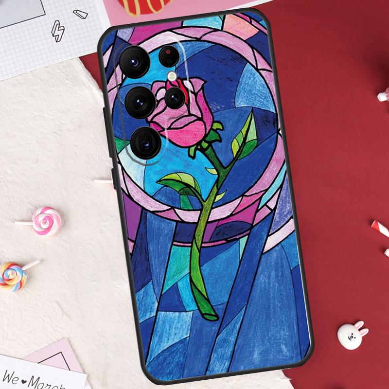 

Stained Glass Rose Galaxys Case For Samsung Galaxy S24 FE S20 FE S21 S22 S23 S25 S26 Ultra S10 Plus S25 FE Cover Shell Galaxy S23 FE
