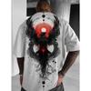 Men's printed T-shirt round neck summer fashion animated pattern T-shirt