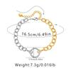 K Gold Plated Neutral Color Block Simple Versatile Circle Bracelet