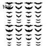 Festive Party Wall Accents 48Pcs Halloween Bats Decor, LED Light Up Bats, 12 Lights with Remote, Adhesive 3D Bat Stickers 6 Sizes for Indoor