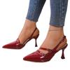 Fashion 2025 New Slingbacks Women's High Heels Pointed Toe Thin Heels Fashion Buckle Strap Pumps Shallow Plus Size Daily Dress & Career