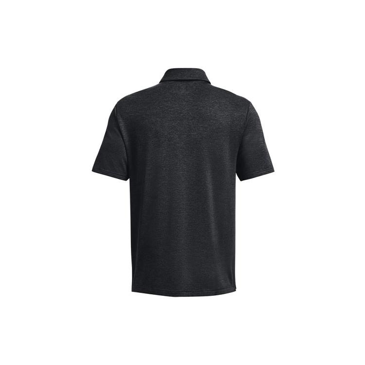 Under Armour Polo Shirts Men's Black Polo Collar Moderate Straight Fit 1378673-001