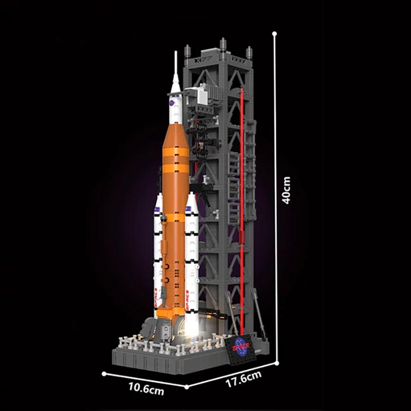 Creative Expert Moon Landing Program Space Rocket X Buildings Sets City Model Buildings Blocks DIY Gift for Adults 869PCS