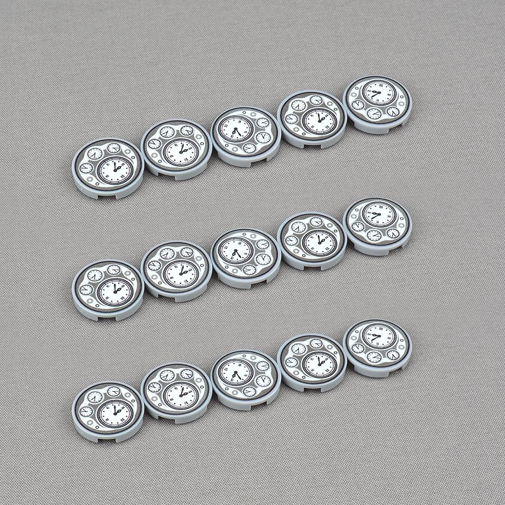 MOC 10PCS Printed 14769pb133 2X2 Difference Clocks Face Time Pointer Pattern Building Block Kit 14769 Particle Toy Children Gift