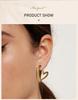 Chic Heart Earring, Stainless Steel Hoop Earring for Women Girls Hypoallergenic Jewelry