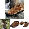 Mens Hiking Adventurous Sandals With Closed Toe And Adjustable Shoelace For Outdoor Activities
