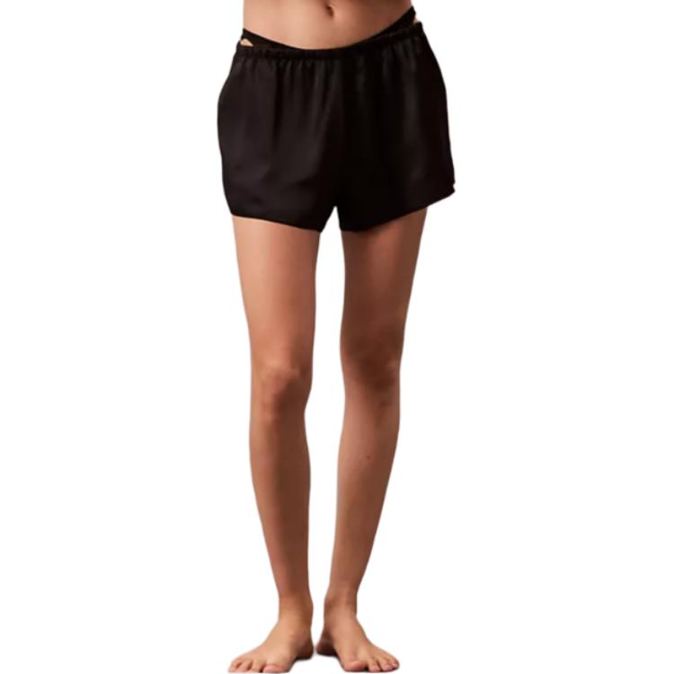 

Calvin Klein Однотонные атласные шорты средней посадки, удобные повседневные шорты, женские шорты, черные QS7299-002 S