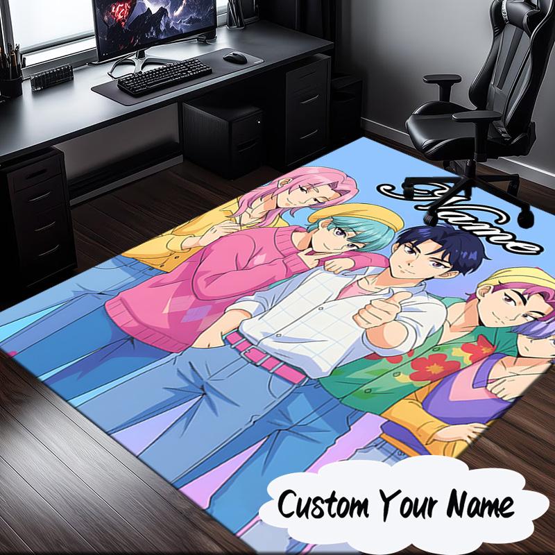 Custom Name KPop Demon Carpet, Chair Rug,Area Rug for Office Bedroom living rooms bedroom, Doormat decor Christmas fan gifts