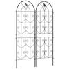 Set Of 2 Garden Trellis Metal Fence Panels For Climbing Outdoor Plants Flowers 150 X 50cm