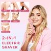 2 In 1 Bikini Trimmer for Women, Dual Head Electric Razor, IPX7 Waterproof Wet/Dry Use Women Electric Shaver, Painless Body Facial Hair Remover for