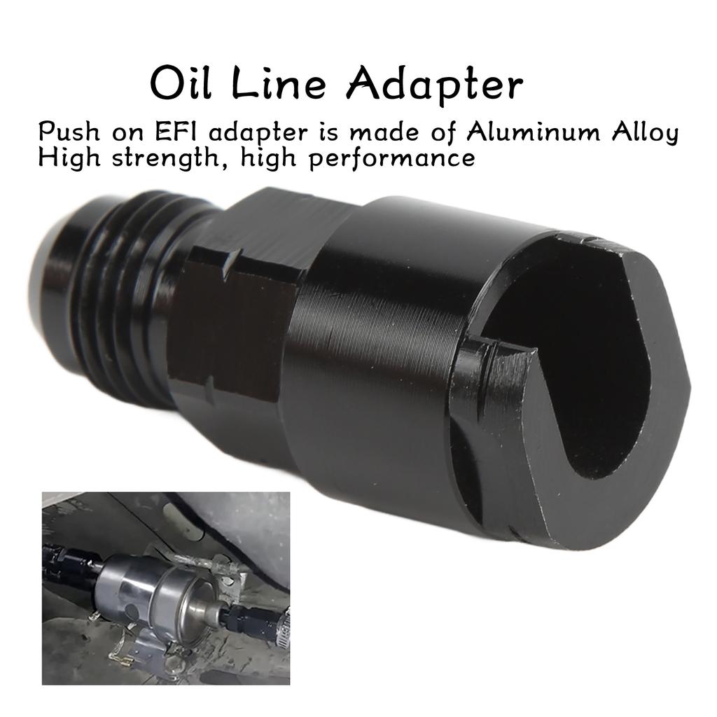 EFI Adapter Quick Disconnect Aluminum Alloy Black Anodized Waterproof AN Male Push On Fuel Line Fitting