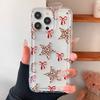 Red Bow Star Patterns Silicone Soft Phone Case for IPhone 16 14 13 12 11 15 Pro Max XS XR 7 8 Plus 16e Shockproof Clear Cover