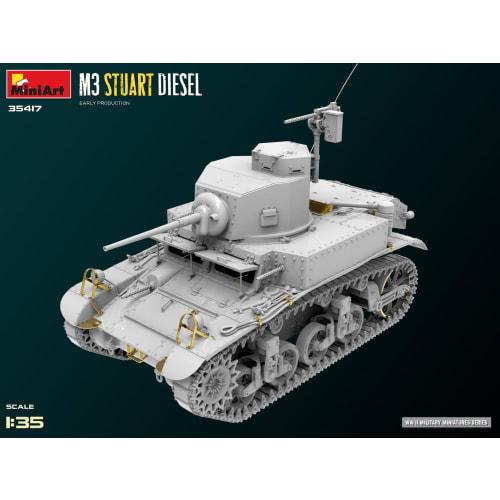 Miniart 1/35 M3 Stuart Early Diesel Plastic Model Kit MA35417 (Tank)