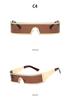 Futuristic Integrated Mirror Design Sunglasses – Trendy European & American Street Style Sun Protection.