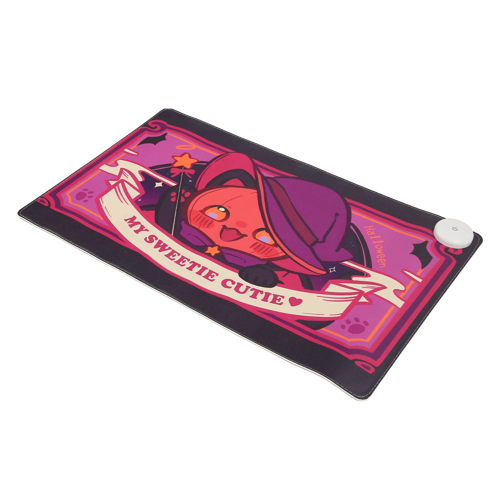 

Теплый коврик для мыши для рабочего стола, большой, из искусственной кожи, 3 шестерни, регулируемый теплый коврик для мыши для офиса US Plug